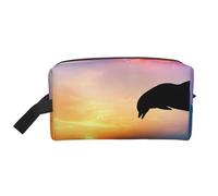 Salto de Delfines, Bolsa de Maquillaje Bolsa de cosméticos Bolsa de artículos de tocador de Viaje portátil Organizador de Bolsa de Maquillaje