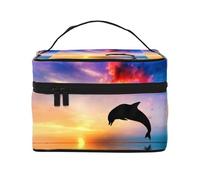 Salto de Delfines, Bolsa de Maquillaje Bolsa de cosméticos Bolsa de Aseo de Viaje portátil Estuche para lápices