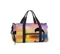 Salto de Delfines,Bolso Deportivo Bandolera de Mano, Bolsa de Deporte, Bolsa de Viaje de Gran Capacidad para Mujeres y Hombres.