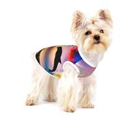 Salto de Delfines,Camiseta de algodón sin Mangas para Mascotas, Chaleco Transpirable, Suave y elástico para Cachorros,M