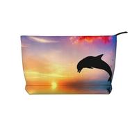 Salto de Delfines,Neceser de Pana, Neceser de Maquillaje portátil, Neceser de Viaje