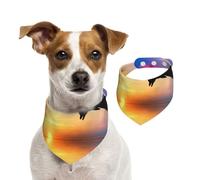 Salto de Delfines,Pañuelos de algodón para Perros, Bufandas Ajustables para Mascotas,S