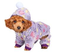 Salto de Mascotas de Pajama cálido s s Gatos pequeños Animales de Invierno Cables elásticos Tela de Franela (Metro)