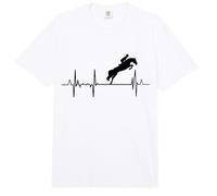 Salto de obstáculos Latido ECG Caballo Ecuestre Comfort Colors Adult Heavyweight T-Shirt