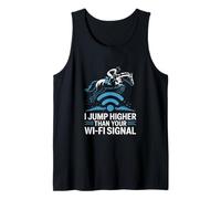 Salto más alto que tu señal Wi-Fi ecuestre Camiseta sin Mangas
