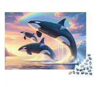 Salto Orca Rompecabezas 1000 Piezas Cartón Reciclado para Toda La Familia Regalo Cumpleaños para Decorar Oferta Mejor Regalo 70x50cm/1000pcs
