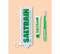 Saltrain Mini set de viaje para el cuidado bucal Travel Kit Green Edition - 30 g, 1 ud