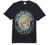 Saltwater Cures All Surfing Crab Beach Ocean Comfort Colors Adult Heavyweight T-Shirt