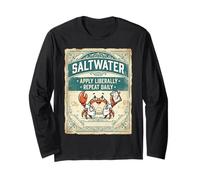 Saltwater Doctor Crab Ocean Vintage Design Manga Larga