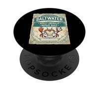 Saltwater Doctor Crab Ocean Vintage Design PopSockets PopGrip Adhesivo