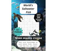Saltwater Fish Word Search Puzzle Book: Word Searches with Easy to Read Print about Saltwater Fish, Saltwater Fishing, Marine Life and More | 6x9 ... Gift for Vacations, Holidays, and Free Times