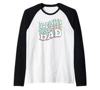 Saltwater Reef Tank Salinity Obsessed Dad Aquarium Camiseta Manga Raglan