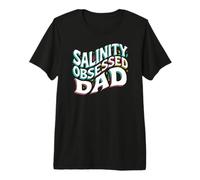 Saltwater Reef Tank Salinity Obsessed Dad Aquarium Camiseta Premium