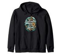Saltwater Runs In My Veins Anchor Ocean Nautical Design Sudadera con Capucha