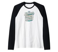 Saltwater Runs In My Veins Oceans Lover Design Camiseta Manga Raglan