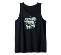 Saltwater Runs In My Veins Oceans Lover Design Camiseta sin Mangas