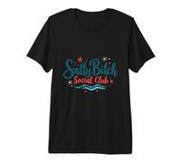 Salty Bitch Social Club Divertido Playa Vida Chicas Viaje Diseño Camiseta Premium