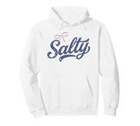 Salty Coastal Beach Summer Cute Script - Gráfico estético Sudadera con Capucha