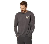 Salty Crew Camiseta de manga larga Ahi Mount para hombre, Gris Carbón jaspeado, Small