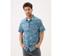Salty Crew Flagship Uv Button Up Shirt L Azul
