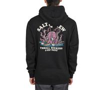 Salty Crew Sudadera Tipo Hoodie Con Capucha Kraken Monster - Negro