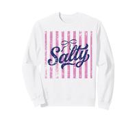 Salty Cute Coastal Summer Beach - Gráfico estético de guión Sudadera