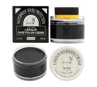 SALTY FISH Pulidor de zapatos con aplicador de esponja para lustrar zapatos, Negro -, 3.18 Oz