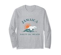 Salty Lil Beach Jamaica Viaje Souvenir Jamaica Manga Larga