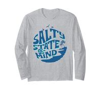 Salty State of Mind Design for Beach and Ocean Lovers Manga Larga