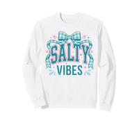 Salty Vibes Beach Ocean Diseño de Vacaciones de Verano Sudadera