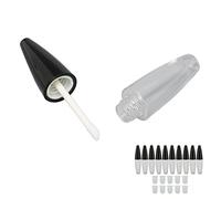 Saluaqui 12ml Tubos de Brillo Labial Vacíos Forma de Bola Transparente | 10 Uds. Tubos de brillo de labios ABS 12ml de capacidad cubierta de silicona antideslizante diseño a prueba para bálsamo