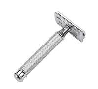 Saluaqui Acero Inoxidable Doble Manual Plateado | cuerpo de acero inoxidable giratorio para un fácil cambio diseño portátil liviano para viajar adecuado para el hogar y