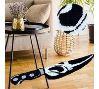 Saluaqui Alfombra con Forma de Calavera de 88,9 CM, Alfombra de Bienvenida de Terror Aterrador, de Poliéster para Puerta del Dormitorio para Decoración de Halloween (76,2 CM)