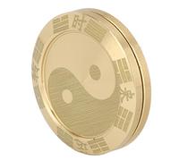 Saluaqui Alivio del Estrés Portátil Tai Chi Cycle Slider Lucky Coin - Juguete de Descompresión de Metal Compacto para la Ansiedad y el Alivio la Fatiga, Encaja en Bolsillo o Billetera