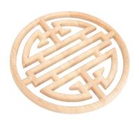 Saluaqui Apliques de Madera Tallada Vintage Chino, Calcomanía de Madera Redonda para Muebles, Puerta de Armario, Decoración del Hogar, 20cm