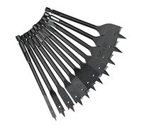 Saluaqui Brocas de Pala Juego de 11 Brocas Planas con Vástago Hexagonal, Broca de Pala de Acero con Alto Contenido de Carbono para Carpintería, Diseño único para Corte Preciso, Compatible con Taladros