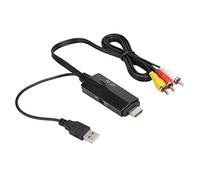 Saluaqui Cable Convertidor HD a AV Convertidor de Vídeo Macho a Macho para Adaptador de Vídeo Compuesto 480i/576i para Televisores VHS VCR Reproductores de DVD