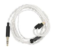 Saluaqui Cable de Sonido de los Auriculares Premium 3.5 Mm a A2DC - Cobre Plateado con Plateado para ATH CKS1100 E50 E70 LS300 LS400 CKR100 MSR7B - Cable de Reemplazo sin Marco de 1.2M