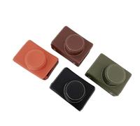 Saluaqui Caja de Cámara de Estilo Retro para X100vi - Bolsa de Cámara Completa Portátil con Diseño Inferior y Correa para el Hombro, Protección de Cuero Sintético (Green)