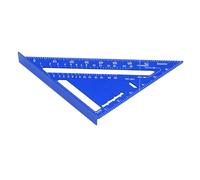 Saluaqui Carpintero Herramienta para Trabajar la Madera de 7 Pulgadas Calibre de Medición de Viga Imperial Acabado de Regla Triangular de Aleación de Aluminio de Metal de 90 y 45 Grados para (BLUE)