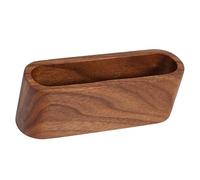 Saluaqui Caso Creativo de Tarjetas de Negocios de Madera con Artesanía Fina | Opciones de Beech & Black Walnut para Almacenamiento y Organización de Escritorio Elegante (Nuez Negro marrón)