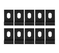 Saluaqui Clips Base Duraderos de Invernadero: 10 Piezas de Ganchos Base de Aluminio con Accesorios Resistentes a la Corrosión para Instalación Segura - Suministros de Invernadero Plateado (BLACK)