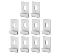 Saluaqui Clips Base Duraderos de Invernadero: 10 Piezas de Ganchos Base de Aluminio con Accesorios Resistentes a la Corrosión para Instalación Segura - Suministros de Invernadero Plateado (SILVER)