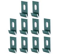 Saluaqui Clips Base Duraderos de Invernadero: 10 Piezas de Ganchos Base de Aluminio con Accesorios Resistentes a la Corrosión para Instalación Segura - Suministros de Invernadero Plateado (GREEN)