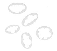 Saluaqui Conjunto de Moldes de Pastel de 5 Piezas Versátiles con Funcionalidad de Cortador de Galletas en Plástico de Grado Alimenticio para Decoración y Horno de Fondant de Bricolaje