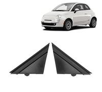 Saluaqui Coppia di copri specchietto retrovisore 1SH17KX7AA Sinistra Destra Decorazione di ricambio Alloggiamento specchietto retrovisore Porta Bandiera Bar per 500 2012-2017 Nero