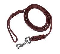 Saluaqui Correa de Plomo para Perros de Cuero Premium para Caminar y Entrenar 2.1m - Correa de Entrenamiento de Perro de Vaca Resistente con Diseño Trenzado y Cuerda de Seguridad para Todas Las