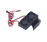 Saluaqui DC 5V RC Disipador de Calor Ventilador de Refrigeración Alto Conjunto para Slash 4 × 4 VXL /10 Control Remoto Coche Aleación de Aluminio (BLACK)