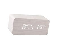 Saluaqui Despertador Digital de con Doble Alarma, Pantalla LED Grande, Integrado y visualización de día/Semana, Ideal para Dormitorio, mesita de Noche u Oficina