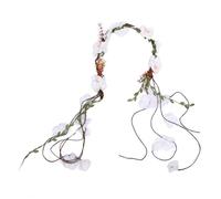 Saluaqui Diadema de de Flores, Aro de Pelo Floral con Hojas y Flores, Elegante Accesorio para el Cabello para Mujeres, Sombreros Inspirados en la Naturaleza para Vacaciones en la Playa